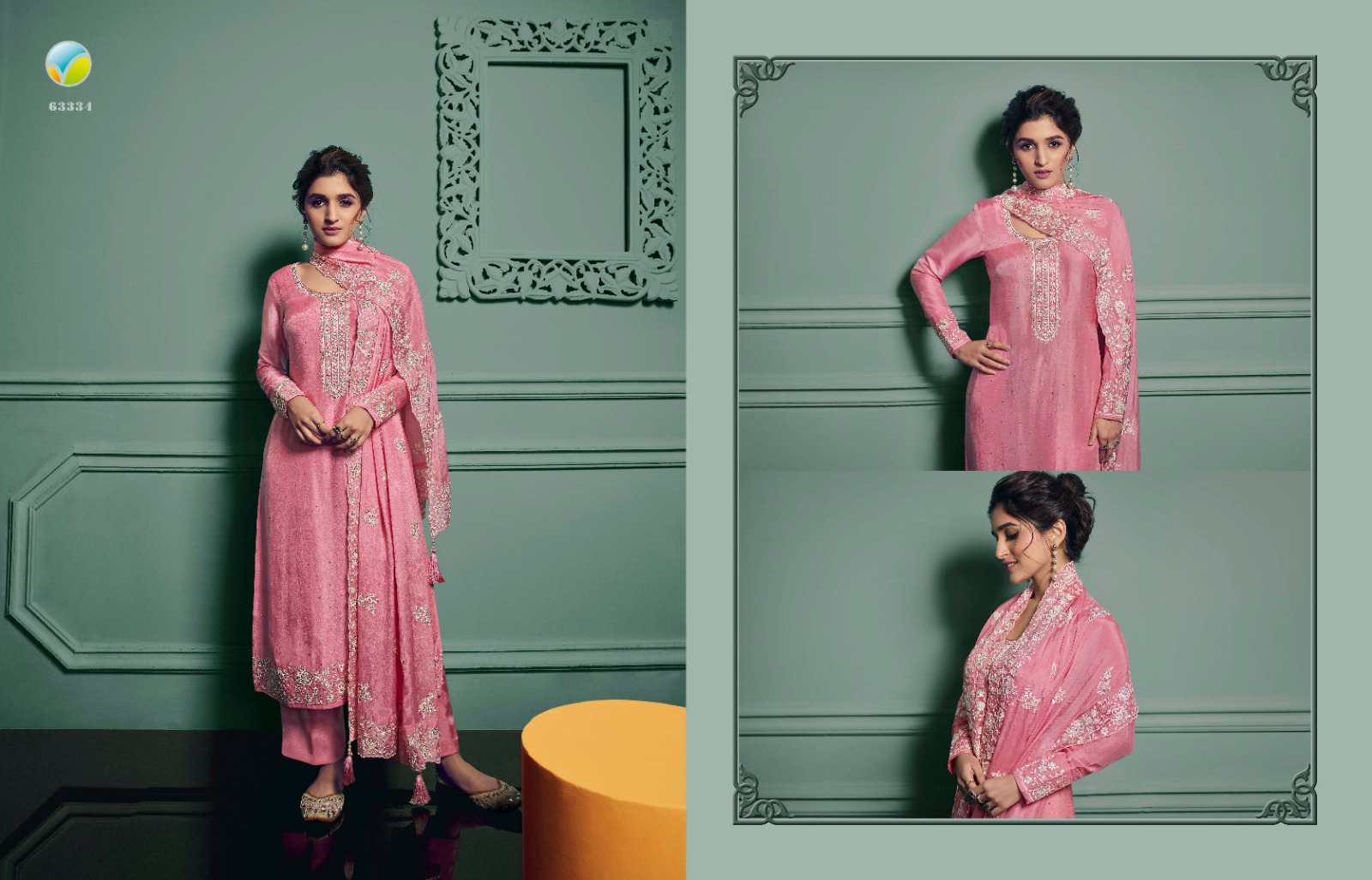 vinay fashion kaseesh saanvi hitlist dola chinon gorgeous salwar suit catalog