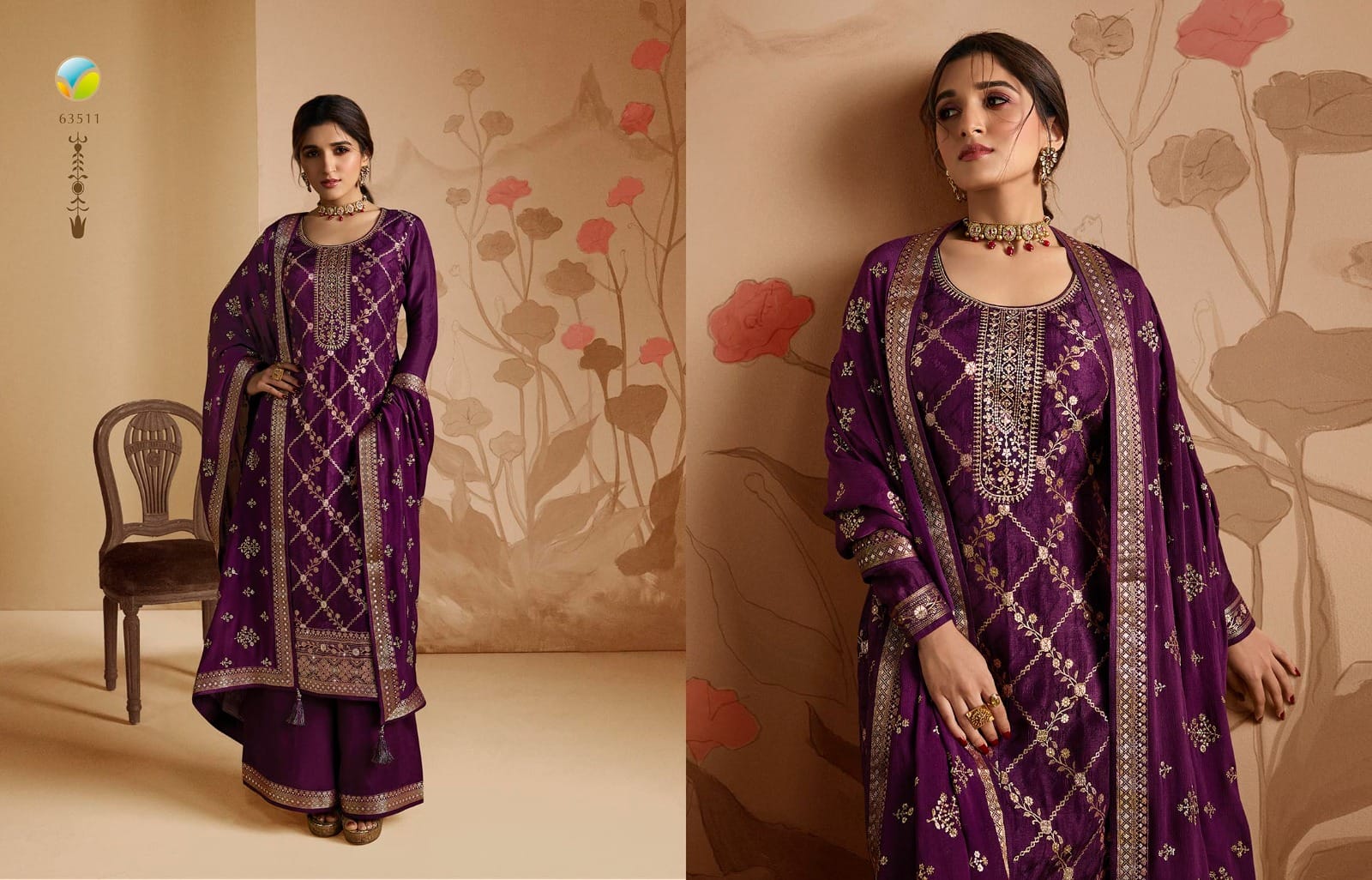 vinay fashion kaseesh sana 2 dola jacouard innovative look salwar suit catalog