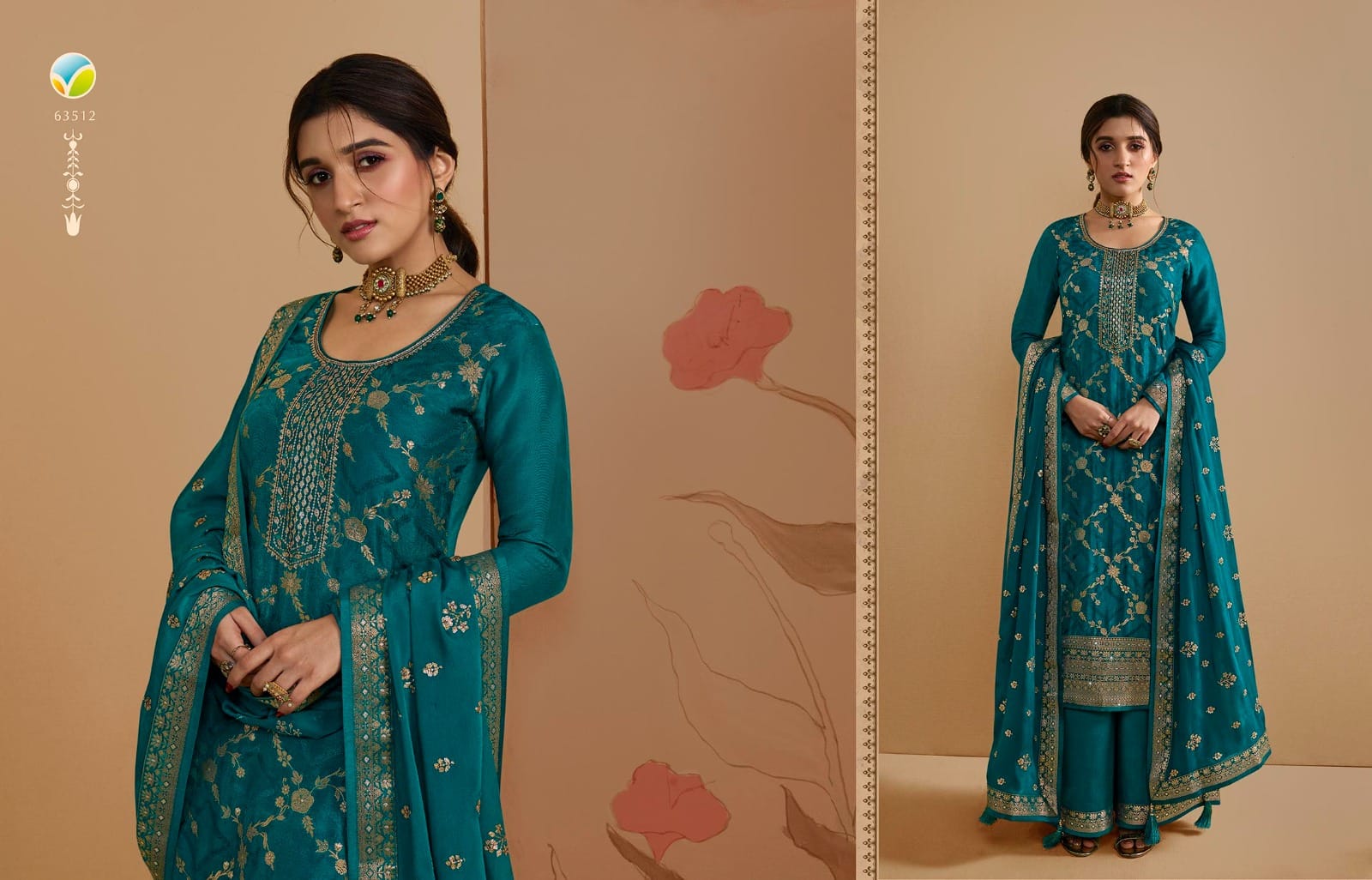 vinay fashion kaseesh sana 2 dola jacouard innovative look salwar suit catalog