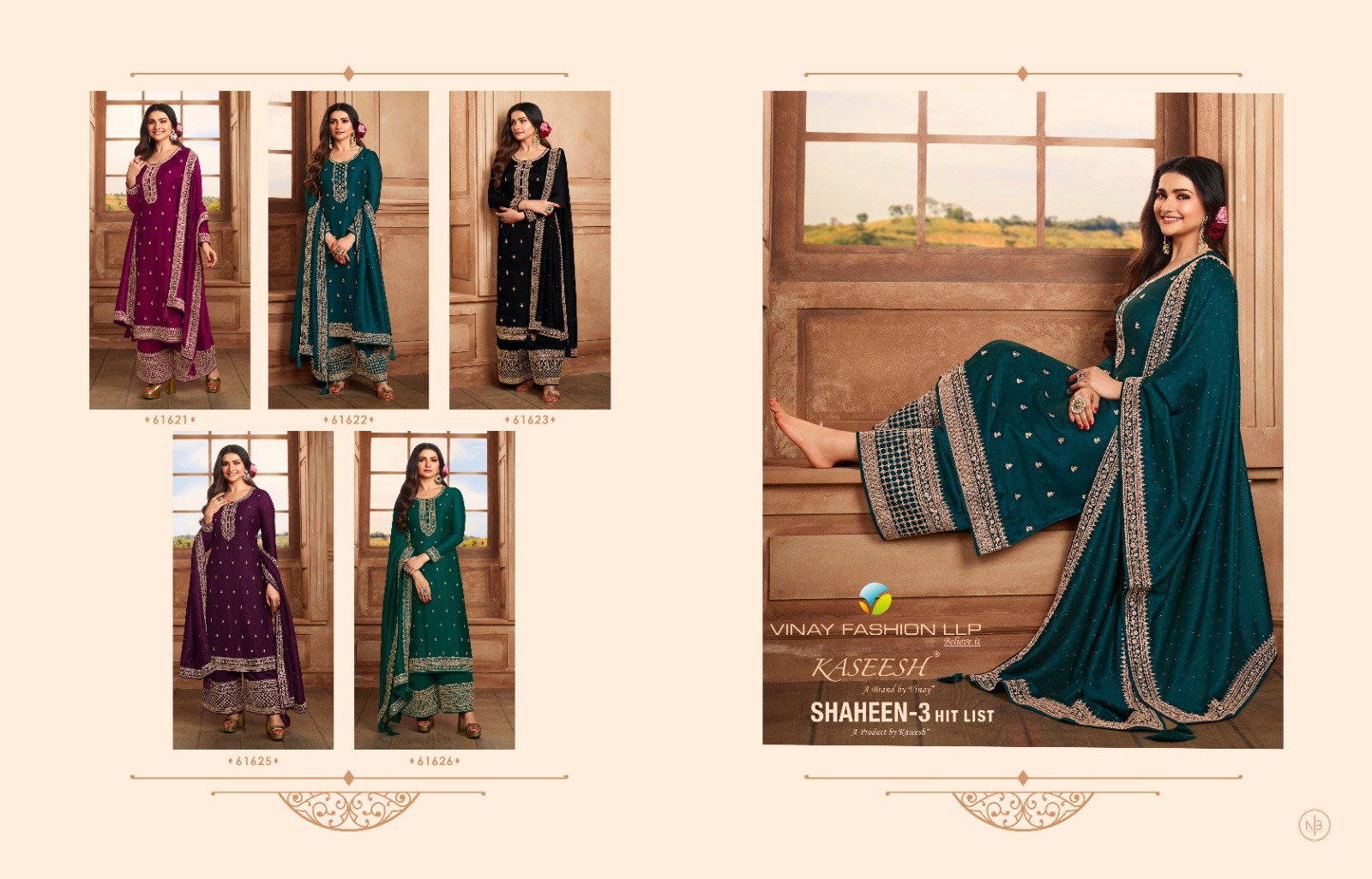 vinay fashion kaseesh shaheen 3 georgette innovative look salwar suit catalog