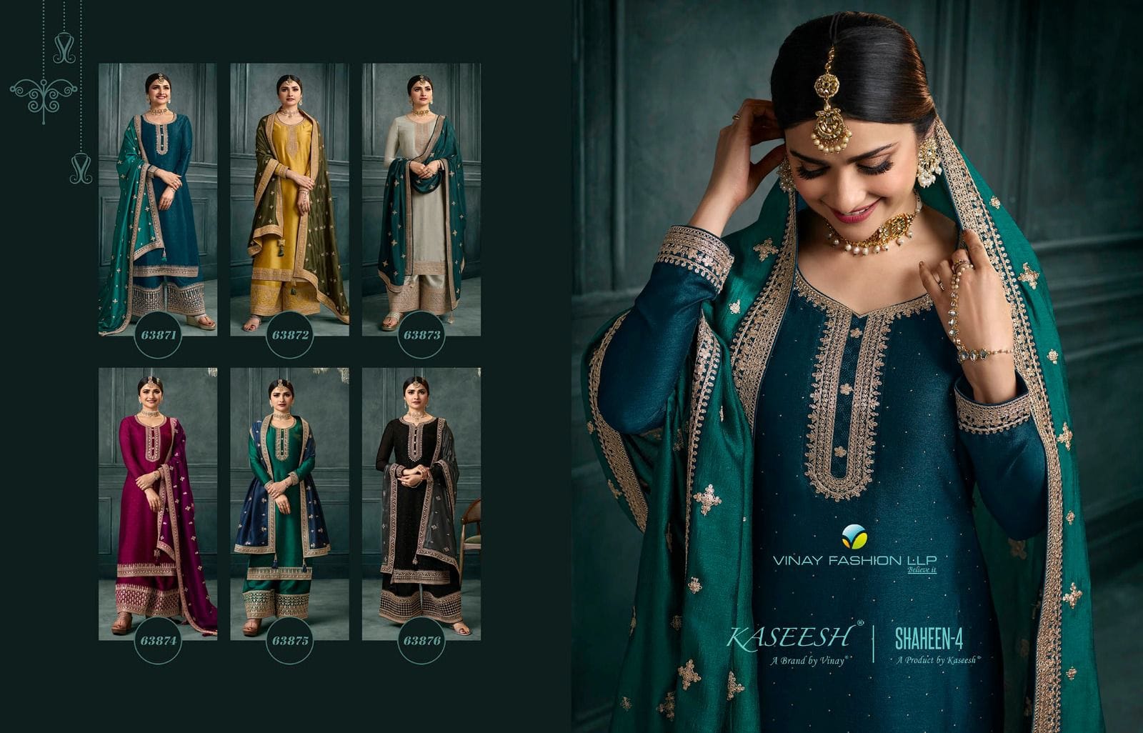 vinay fashion kaseesh shaheen 4 georgette innovative look salwar suit catalog