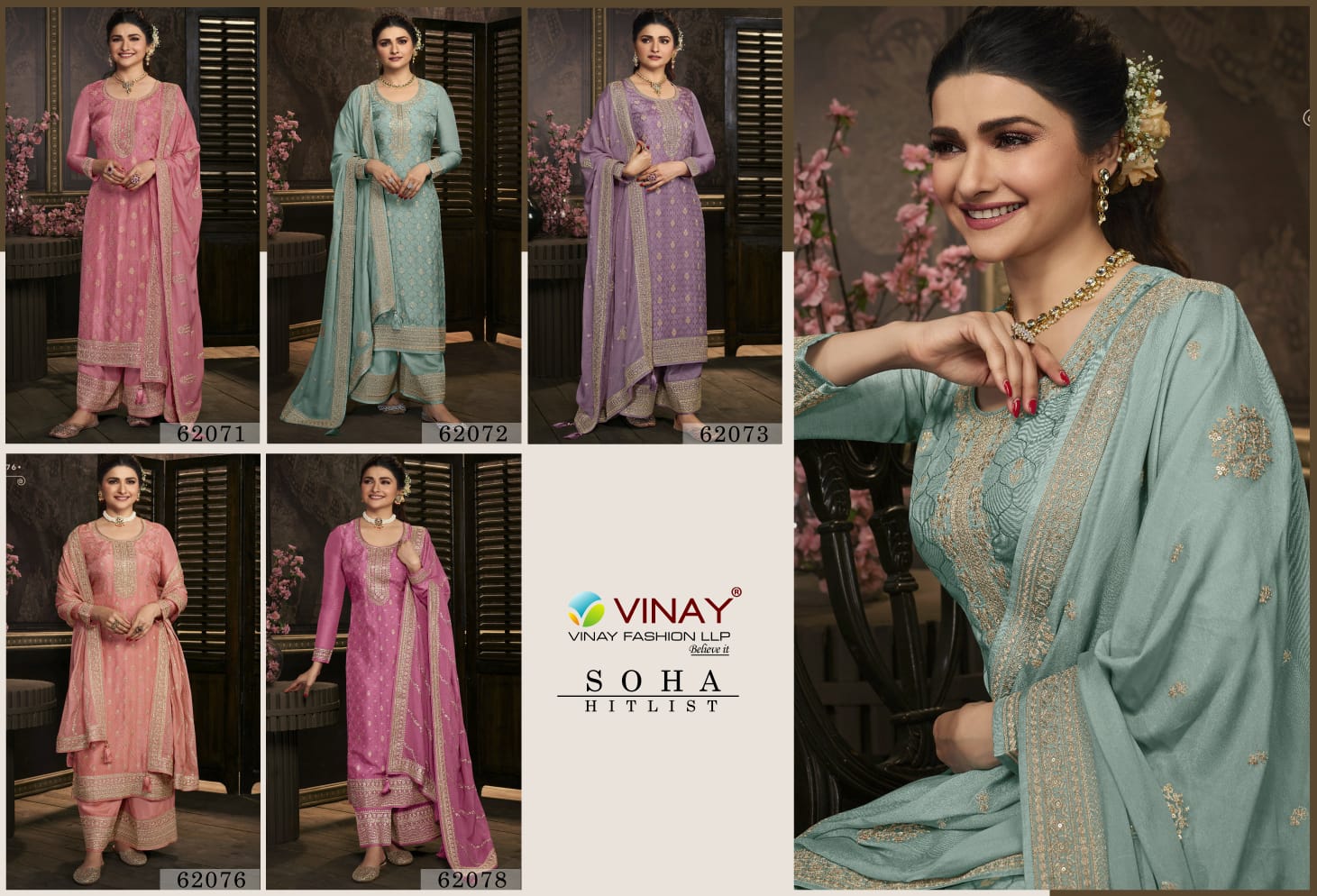 vinay fashion kaseesh soha hitlist dola jaquard gorgeous look gawon catalog