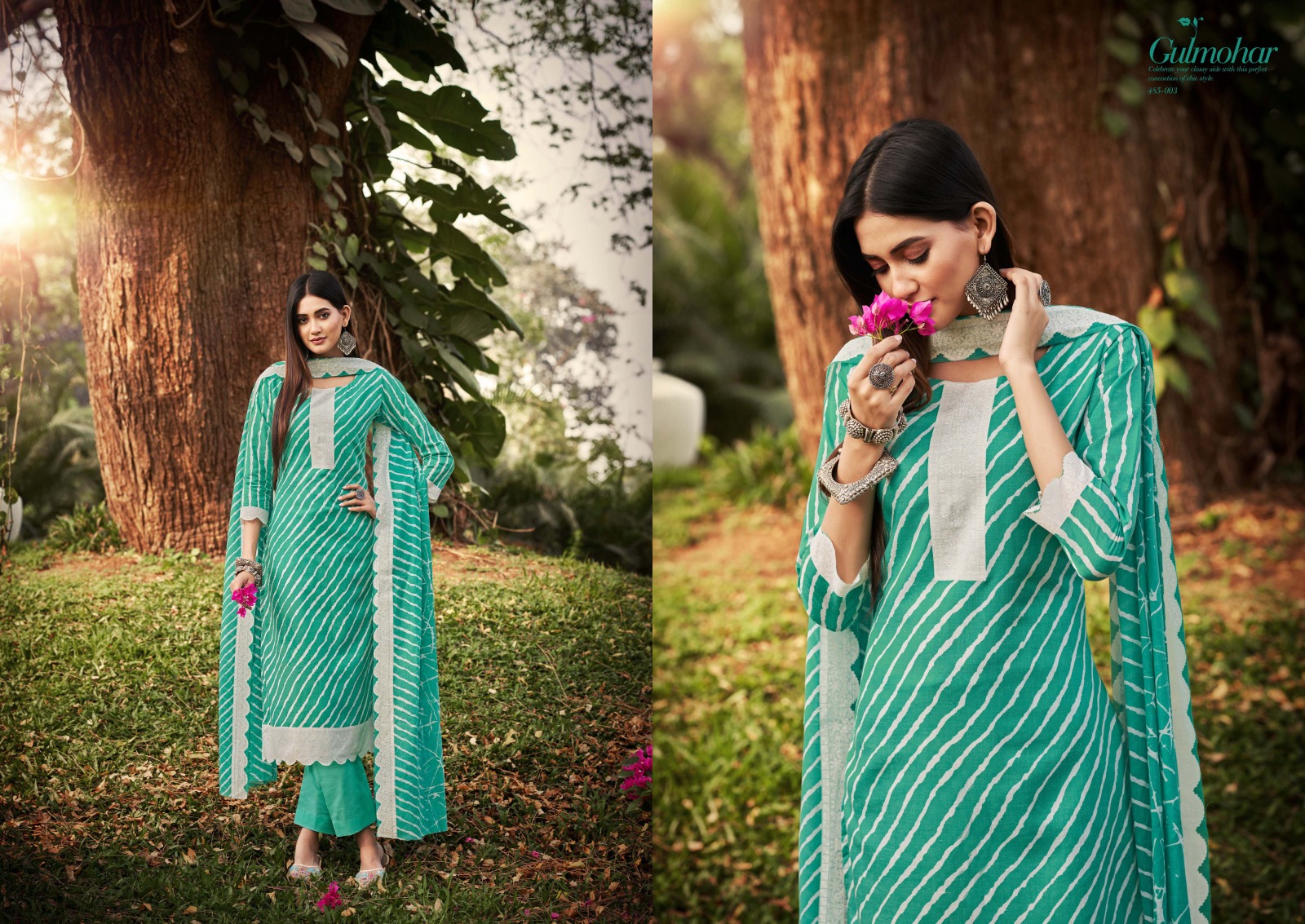 zulfat designer suit gulmohar cotton regal look salwar suit catalog