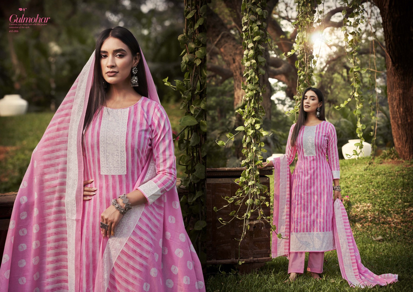 zulfat designer suit gulmohar cotton regal look salwar suit catalog