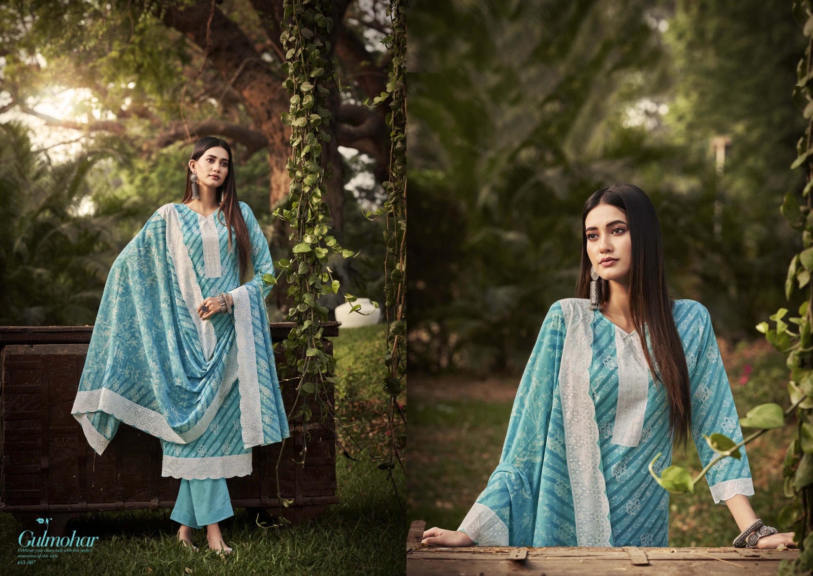 zulfat designer suit gulmohar cotton regal look salwar suit catalog