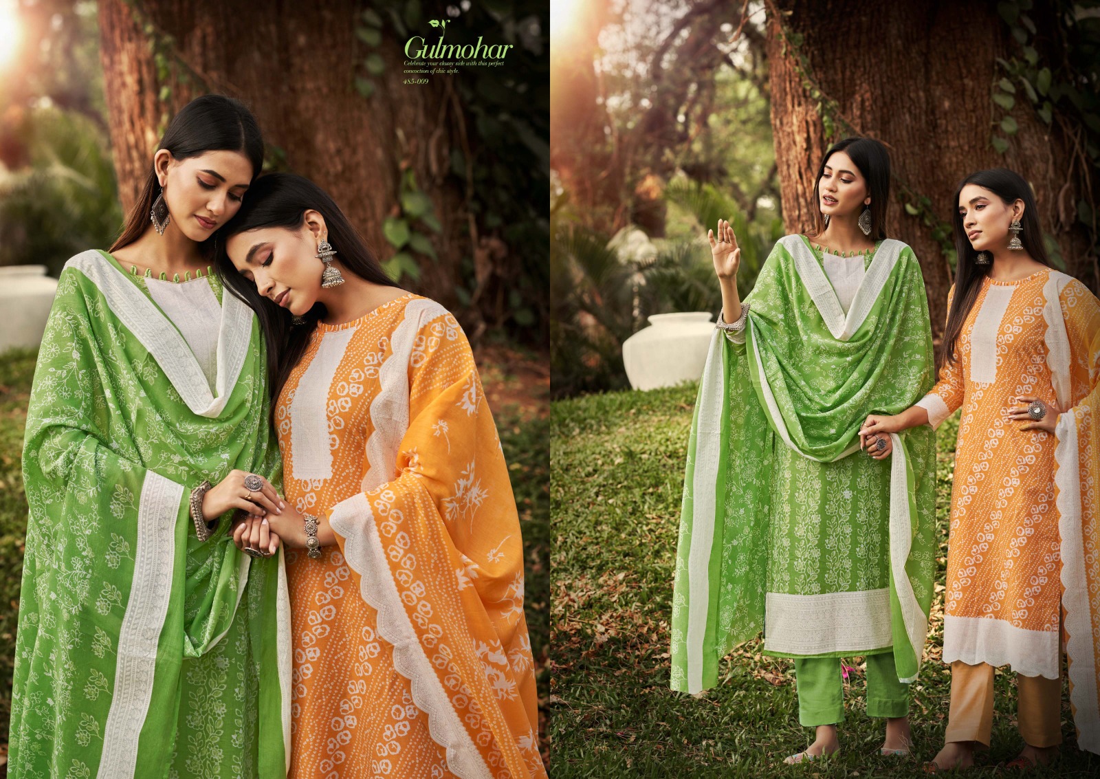 zulfat designer suit gulmohar cotton regal look salwar suit catalog