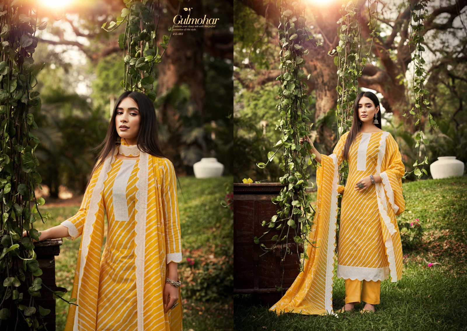 zulfat designer suit gulmohar cotton regal look salwar suit catalog