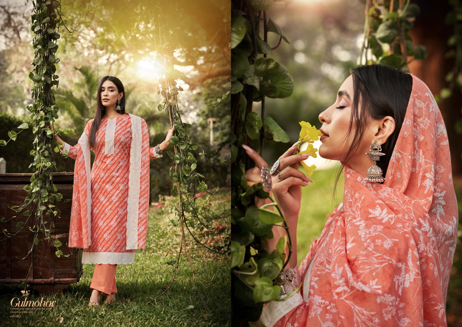 zulfat designer suit gulmohar cotton regal look salwar suit catalog