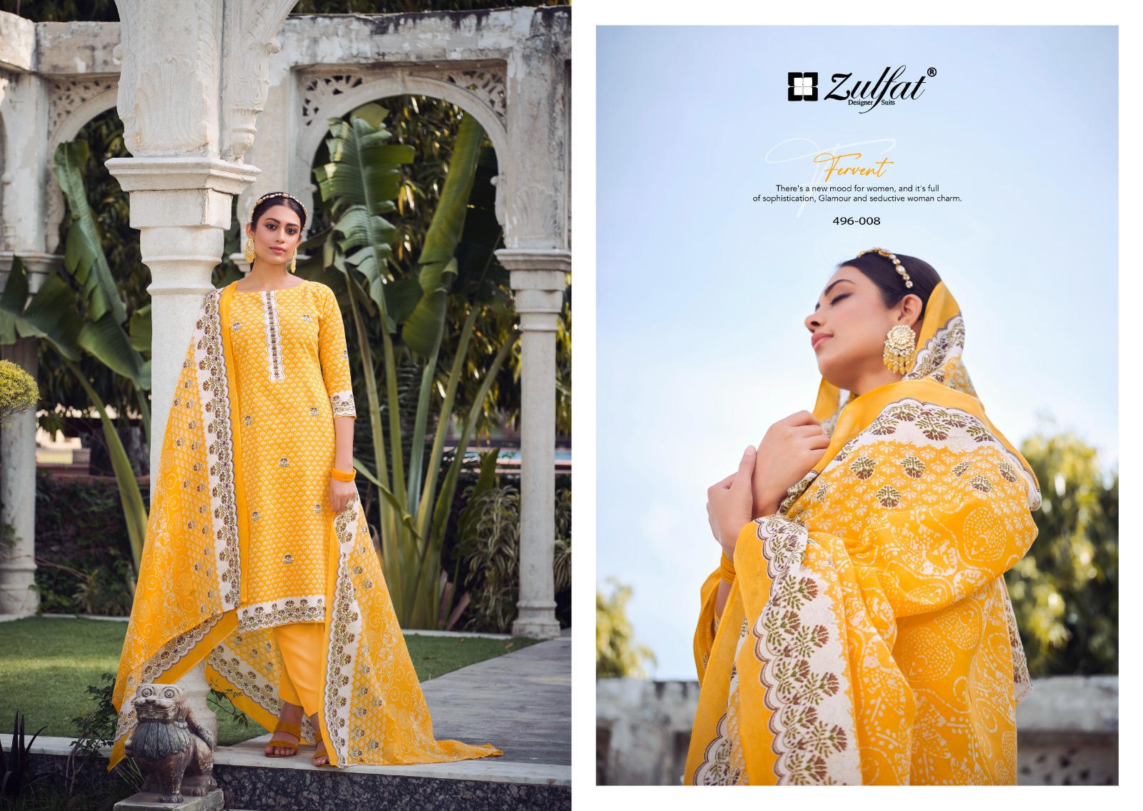 zulfat designer suit malang cotton regal look salwar suit catalog