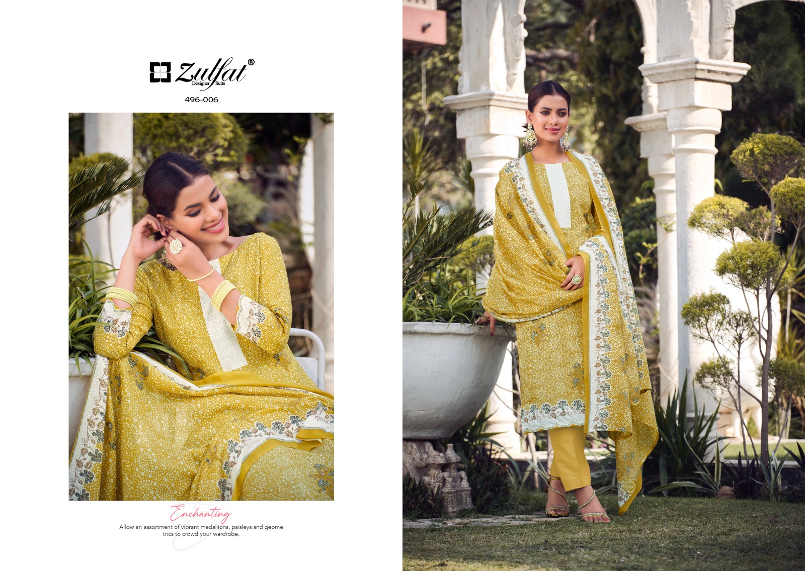 zulfat designer suit malang cotton regal look salwar suit catalog