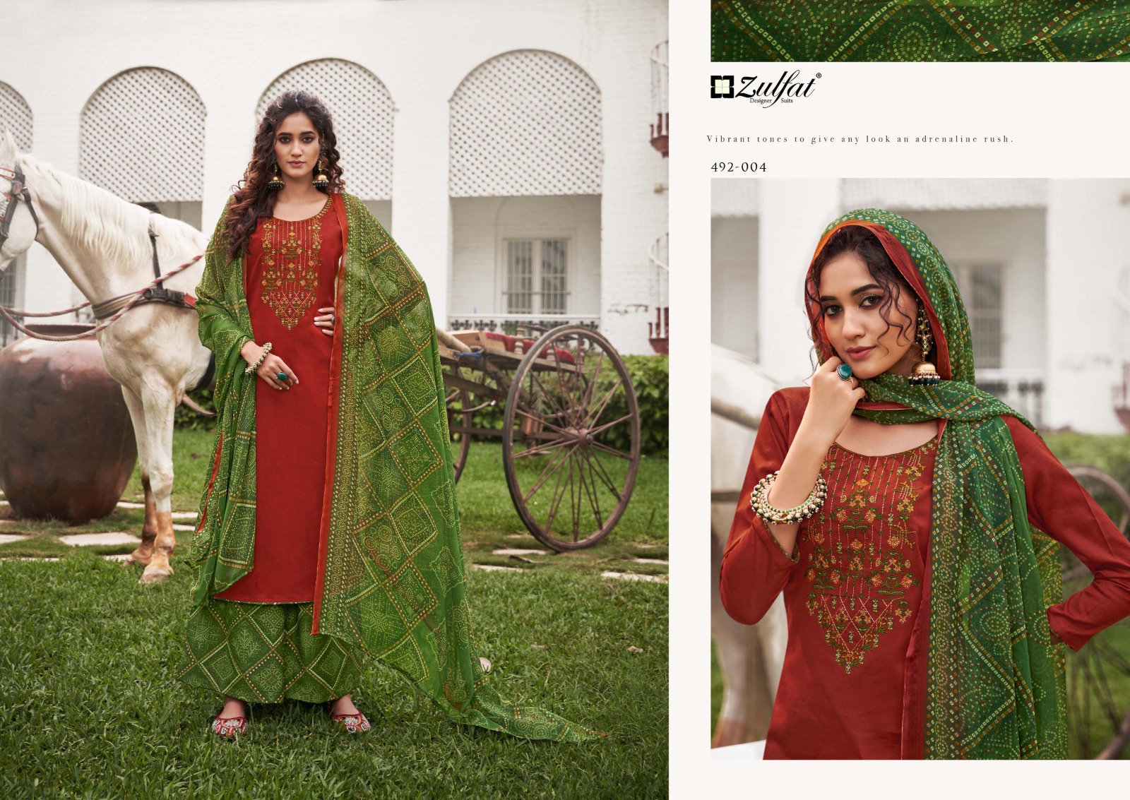 zulfat designer suit mandakini jam cotton regal look salwar suit catalog