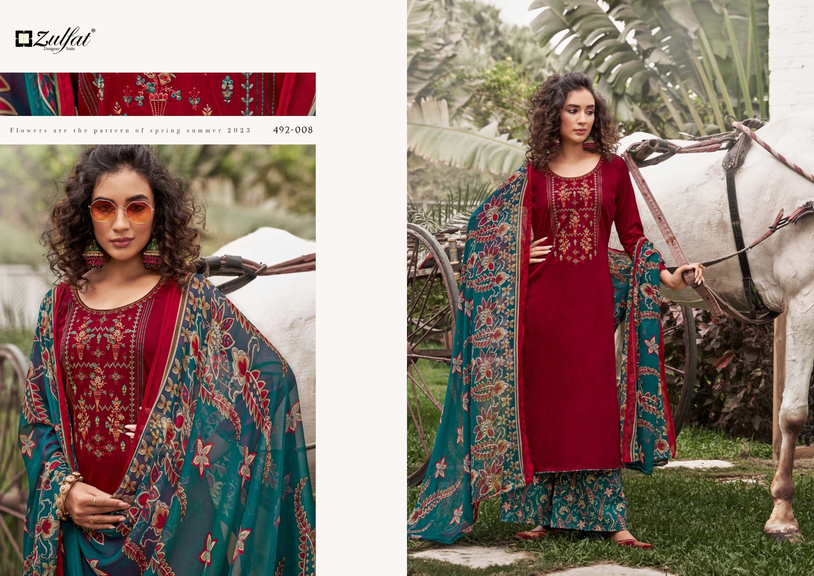 zulfat designer suit mandakini jam cotton regal look salwar suit catalog