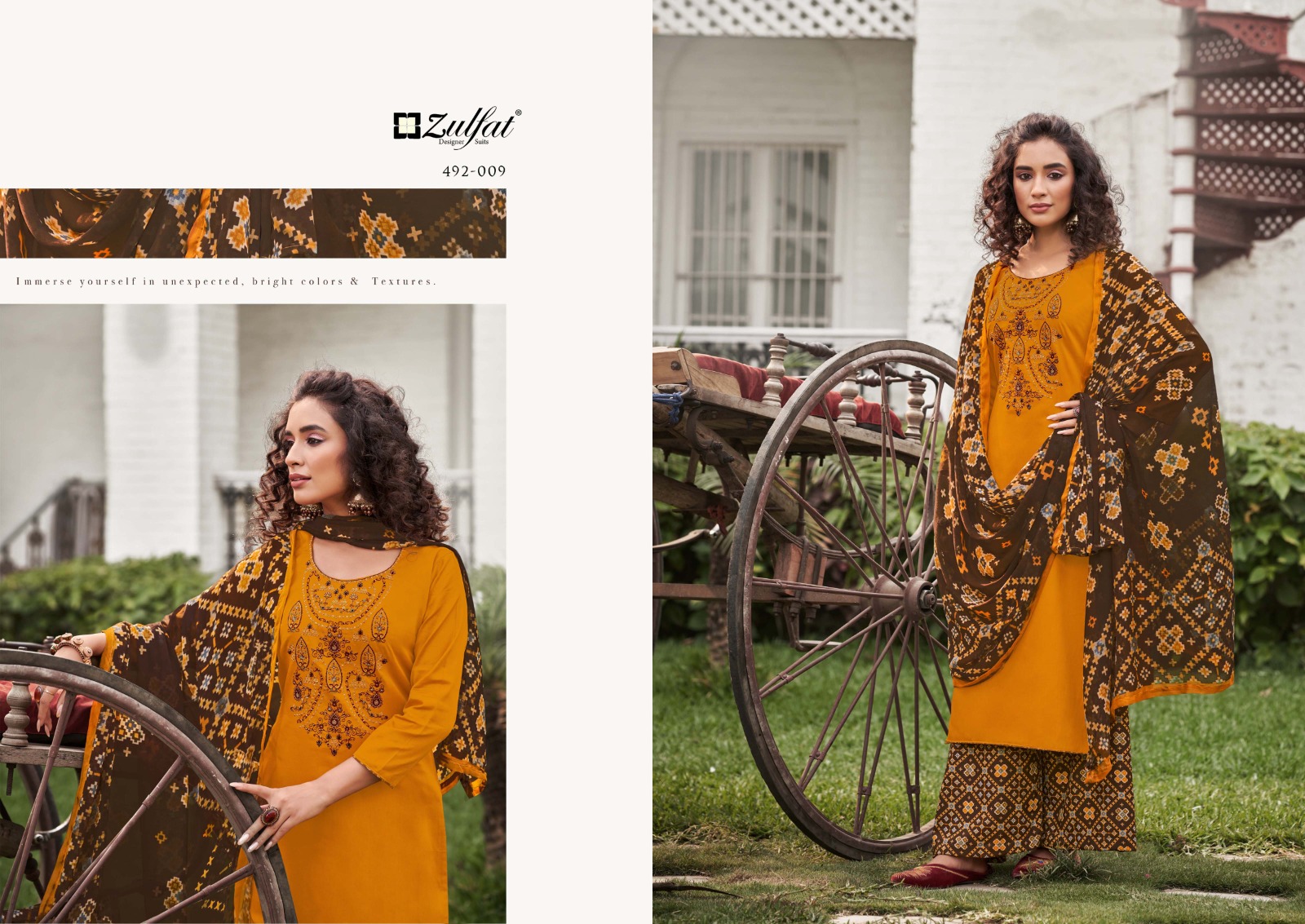 zulfat designer suit mandakini jam cotton regal look salwar suit catalog