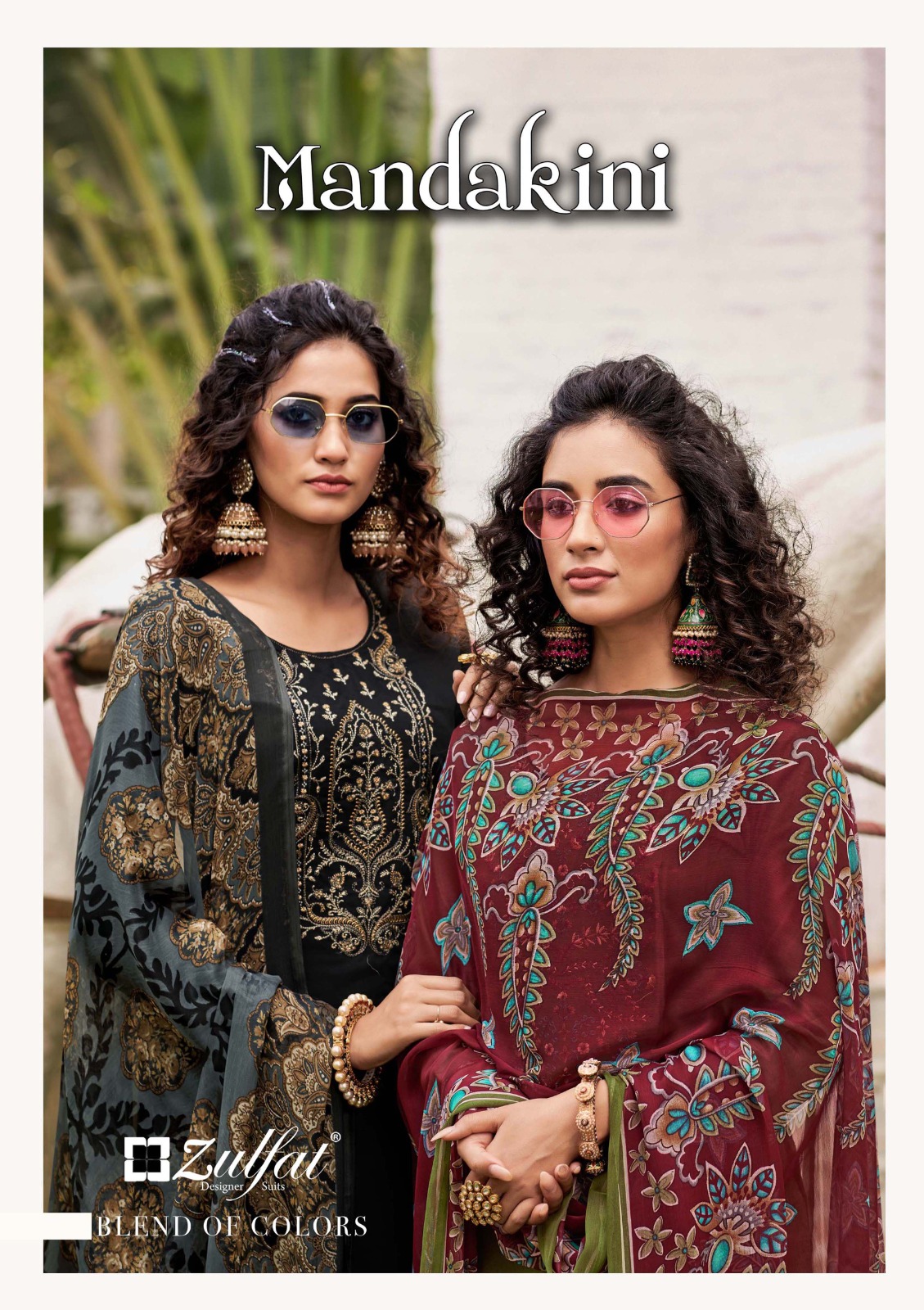 zulfat designer suit mandakini jam cotton regal look salwar suit catalog