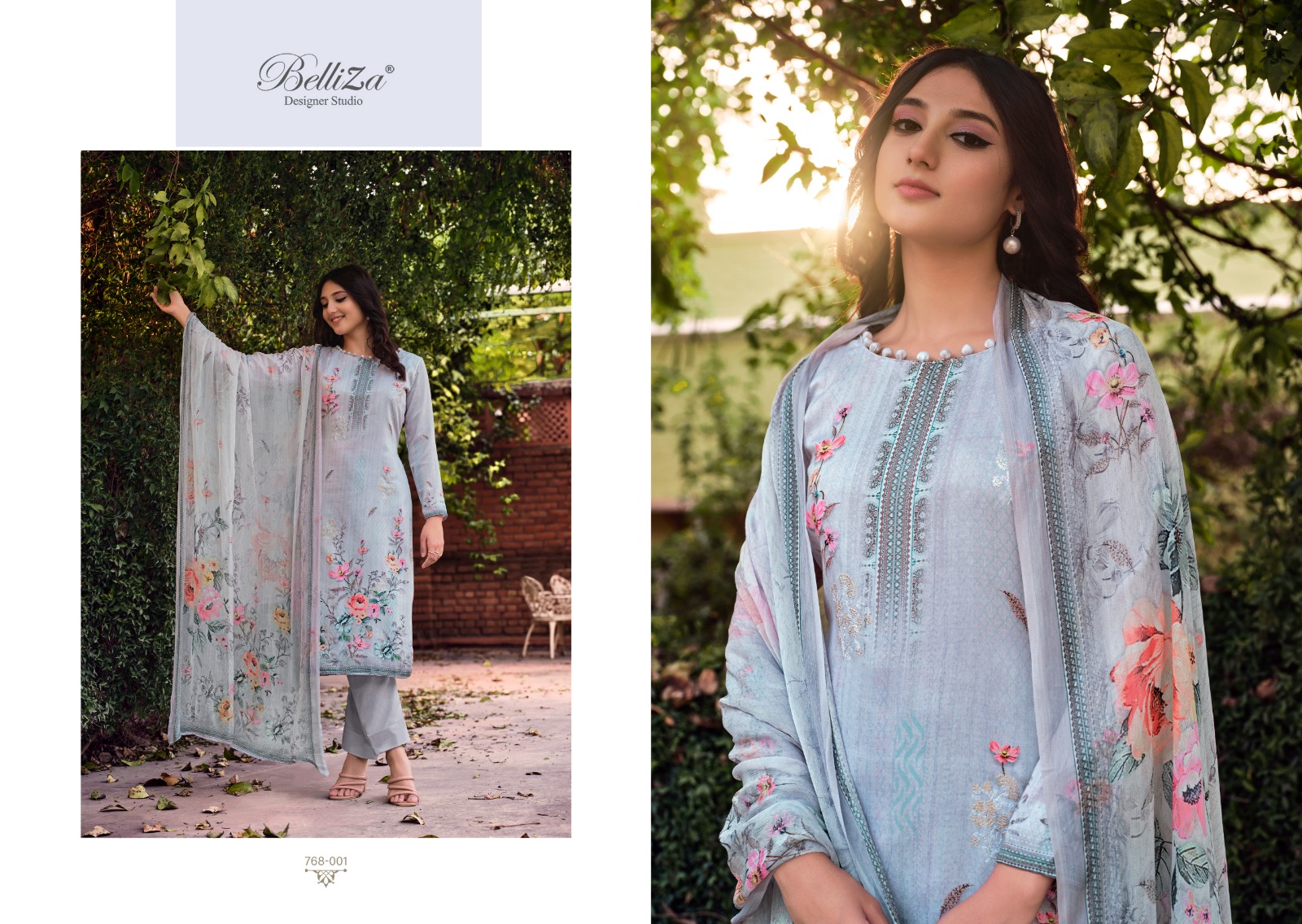 belliza designer suit parnika cotton regal look salwar suit catalog