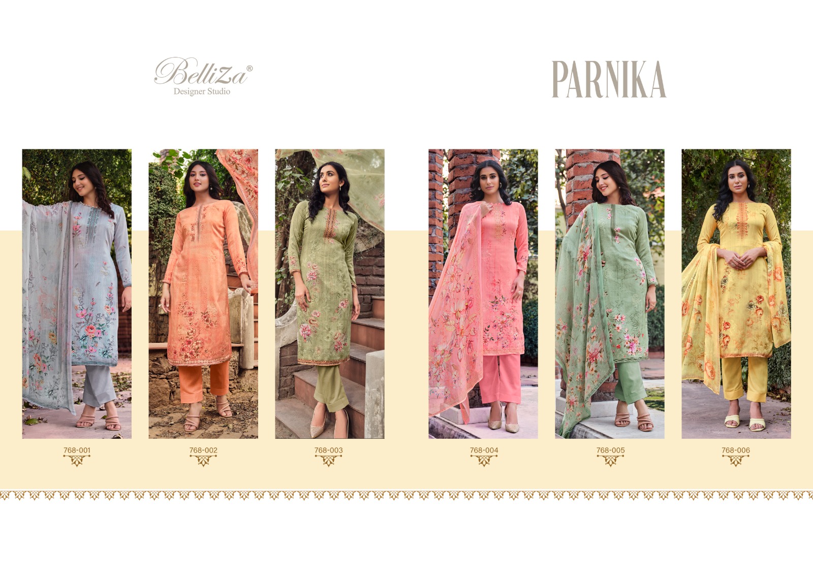 belliza designer suit parnika cotton regal look salwar suit catalog