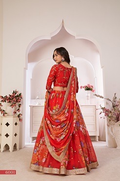 aawiya official lotuse vol 1sku 6001 georgette festive look lehenga single