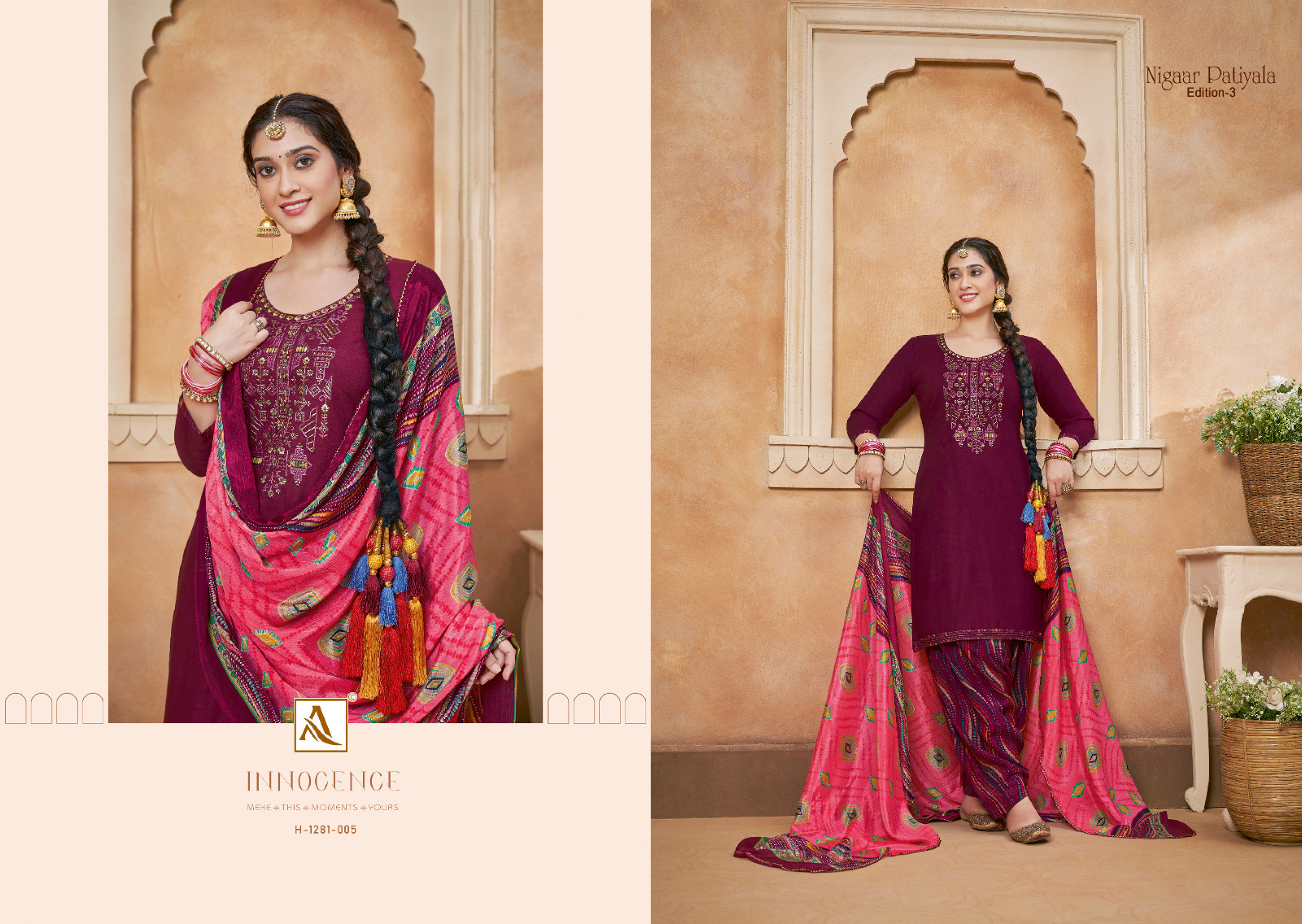 alok suit nigaar patiyala 3 viscose elegant salwar suit catalog