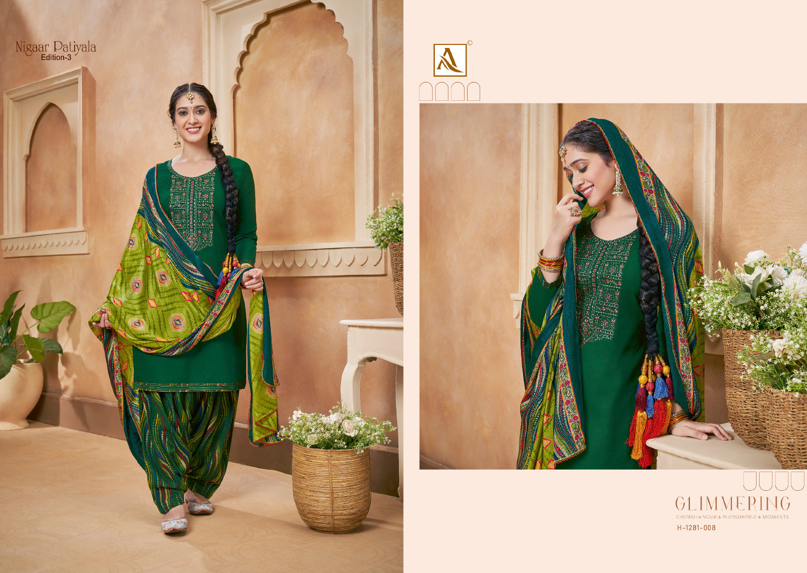 alok suit nigaar patiyala 3 viscose elegant salwar suit catalog