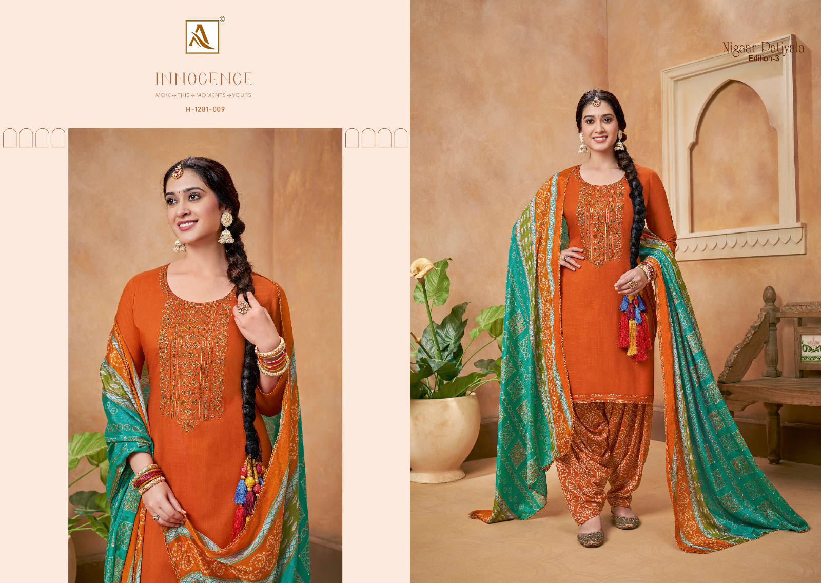 alok suit nigaar patiyala 3 viscose elegant salwar suit catalog