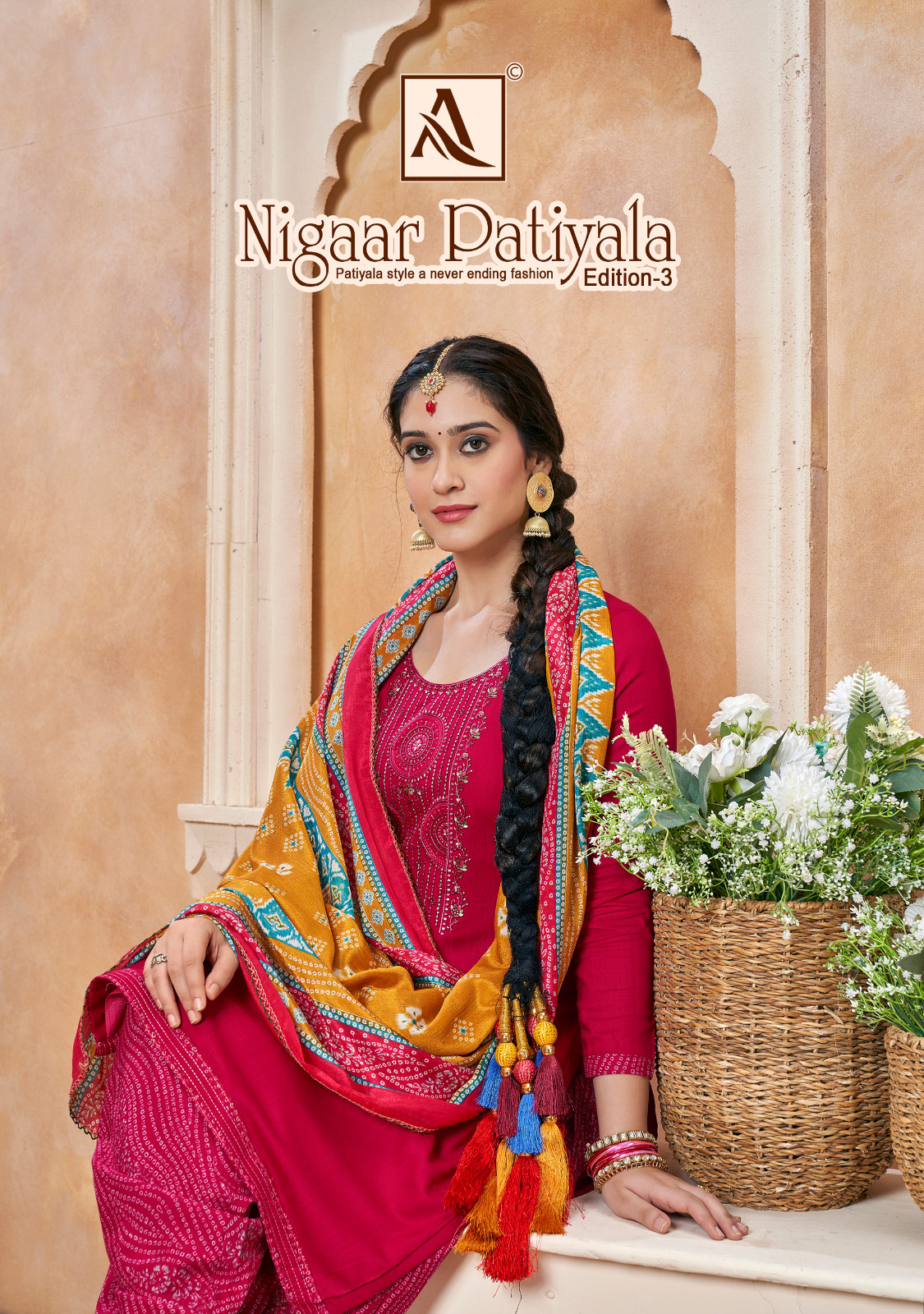 alok suit nigaar patiyala 3 viscose elegant salwar suit catalog