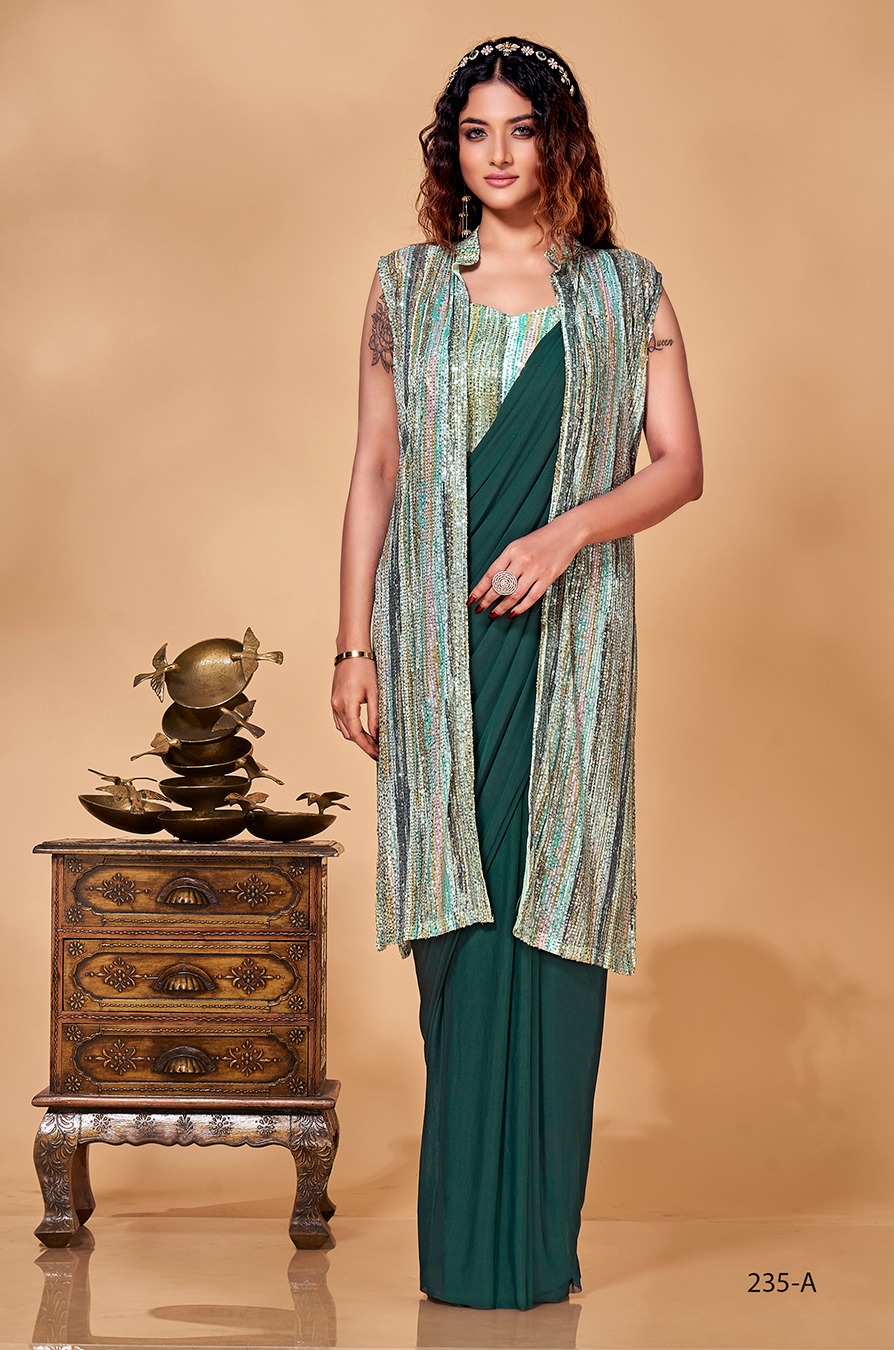 amoha trendz d no  A 233 A234 A235 A236  Power net new and modern look saree catalog