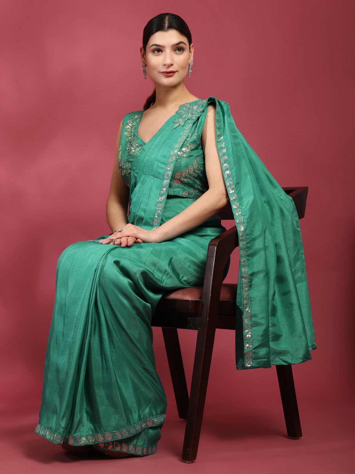 amoha trendz d no 242 satin elegant saree catalog