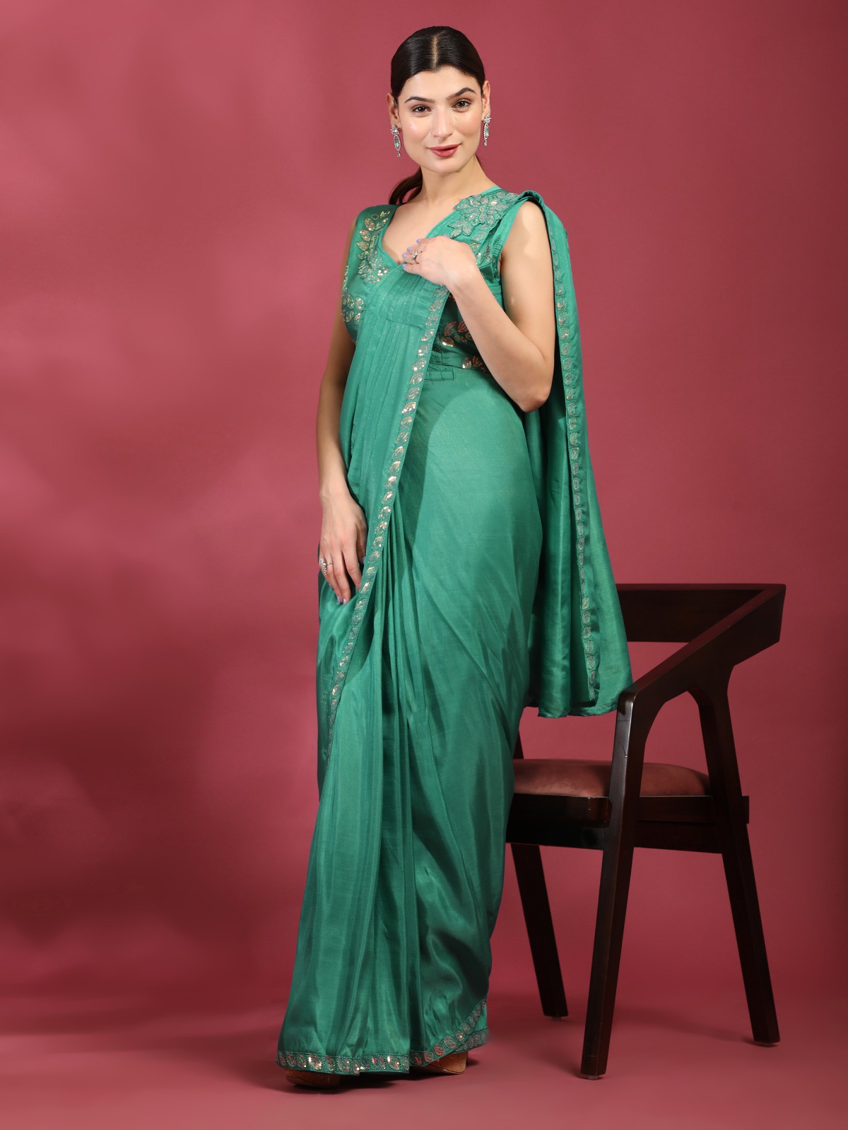 amoha trendz d no 242 satin elegant saree catalog