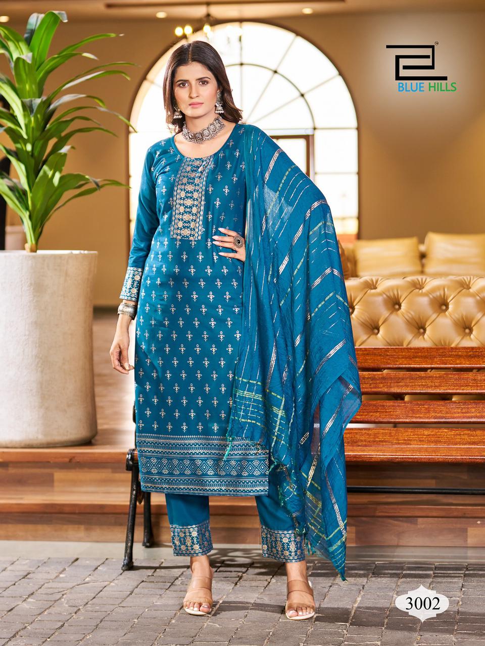 blue hills Royal Touch Vol 03 rayon innovative look kurti bottom with dupatta catalog