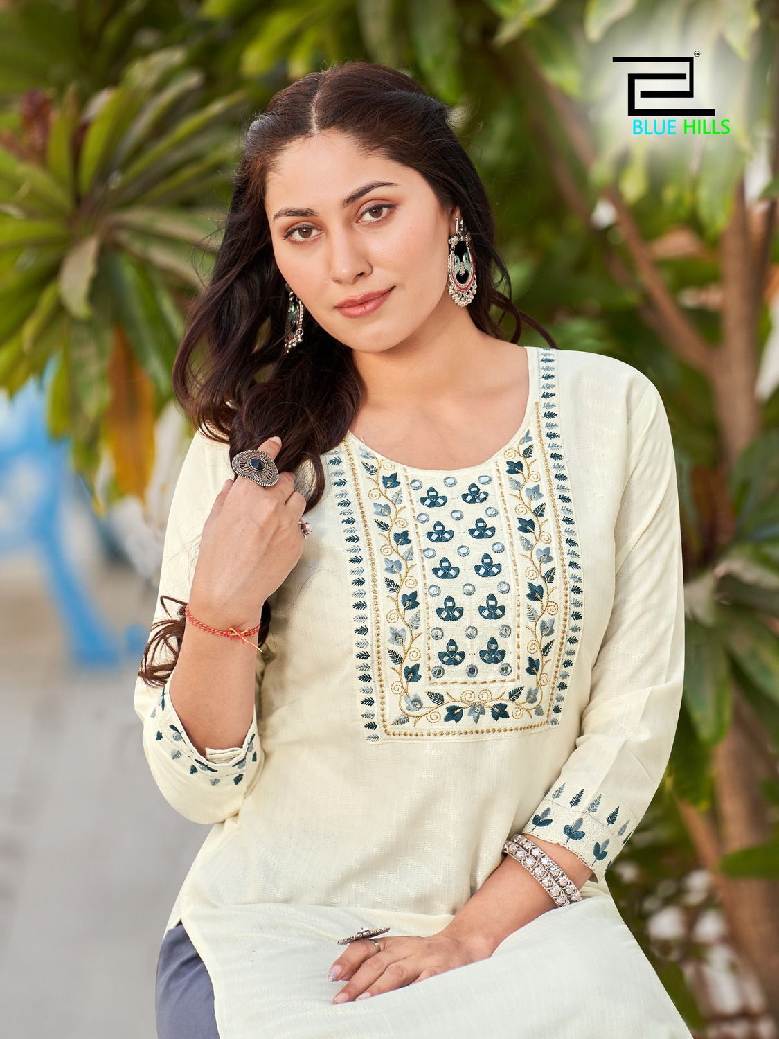 Blue hills solid vol 15 rayon decent look kurti catalog