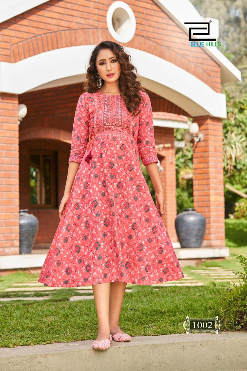 blue hills spicy vol 1 cotton exclusive print kurti catalog