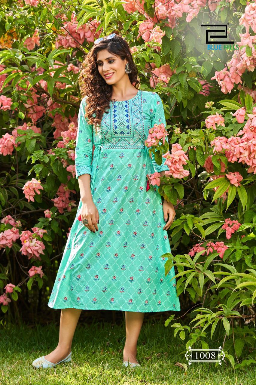 blue hills spicy vol 1 cotton exclusive print kurti catalog