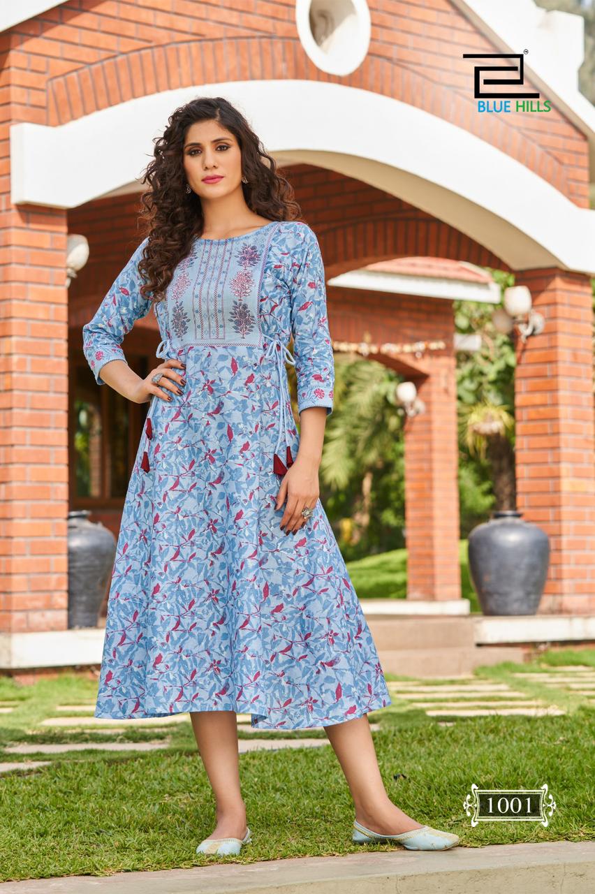 blue hills spicy vol 1 cotton exclusive print kurti catalog