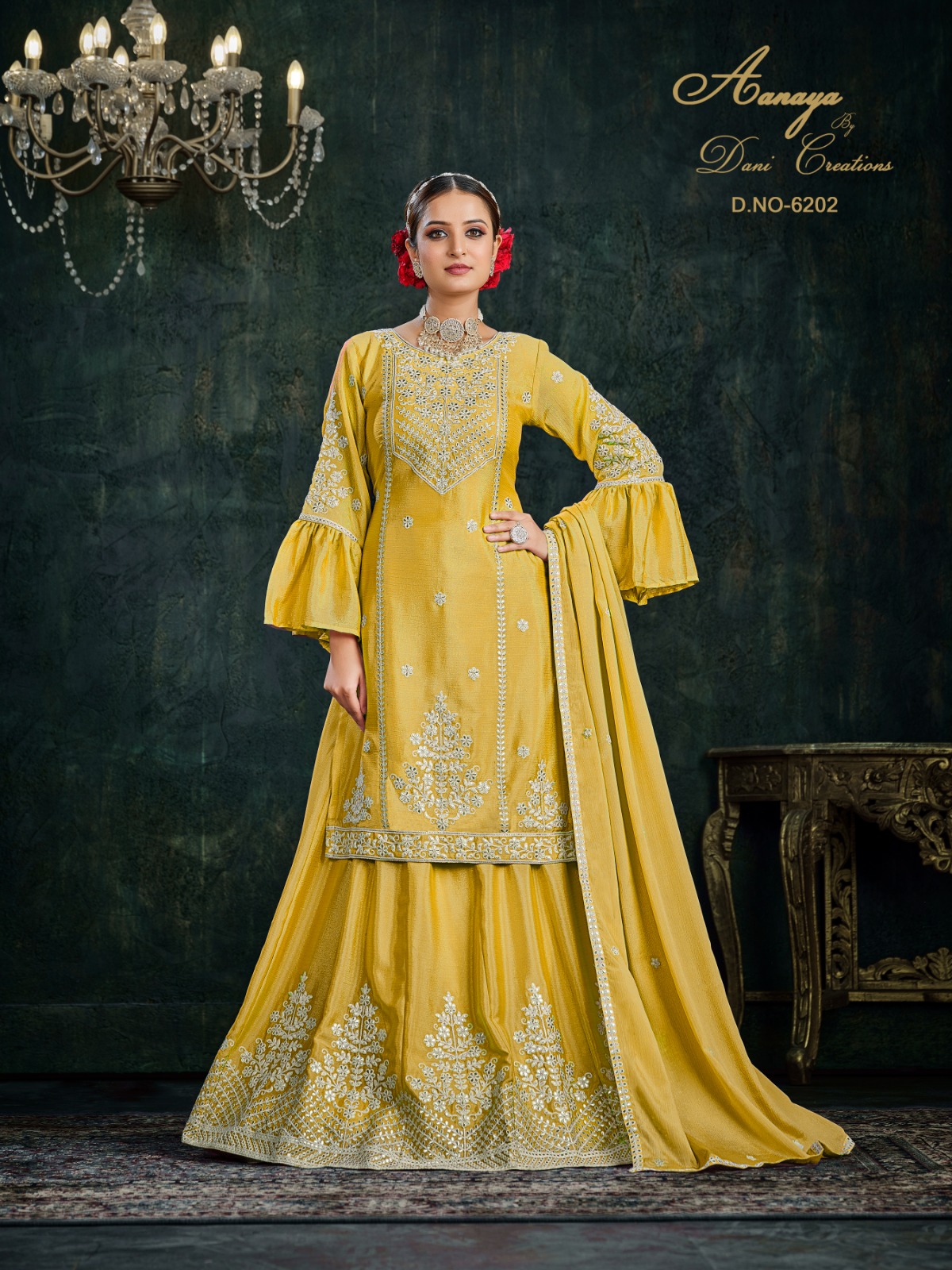 dani aanay vol 162 6200 series chinnon grace ful look salwar suit catalog