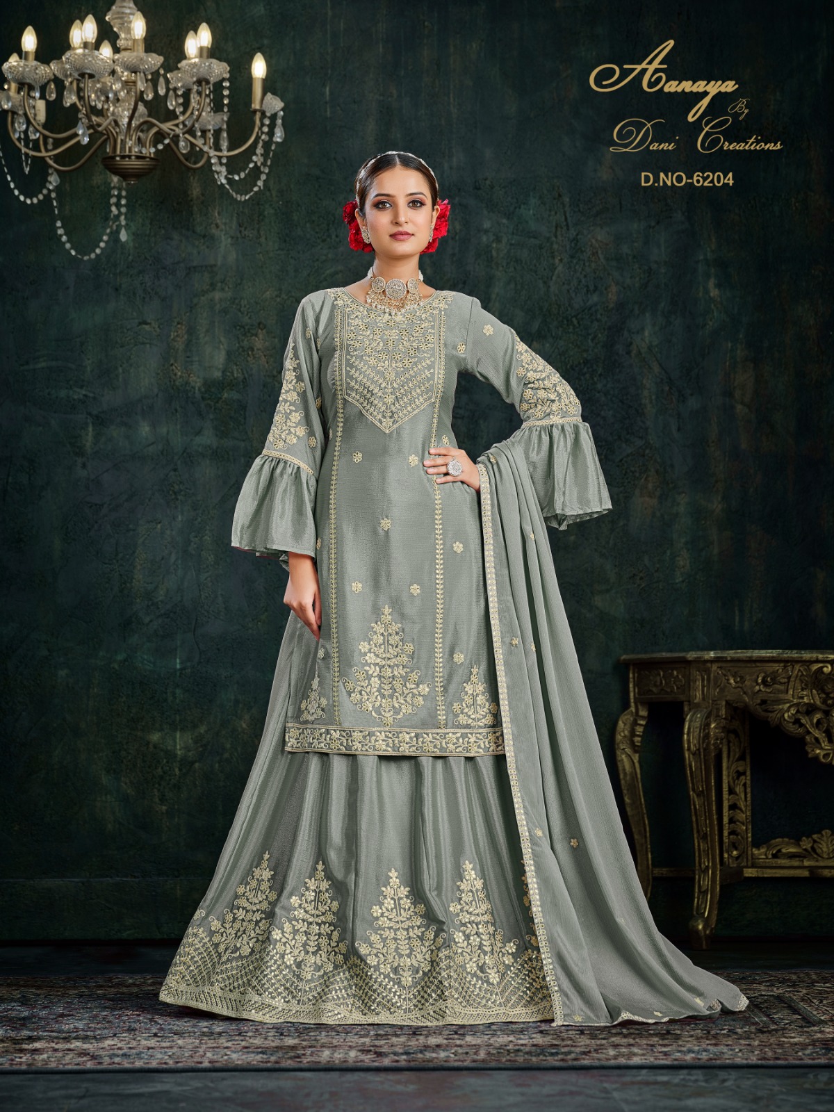 dani aanay vol 162 6200 series chinnon grace ful look salwar suit catalog