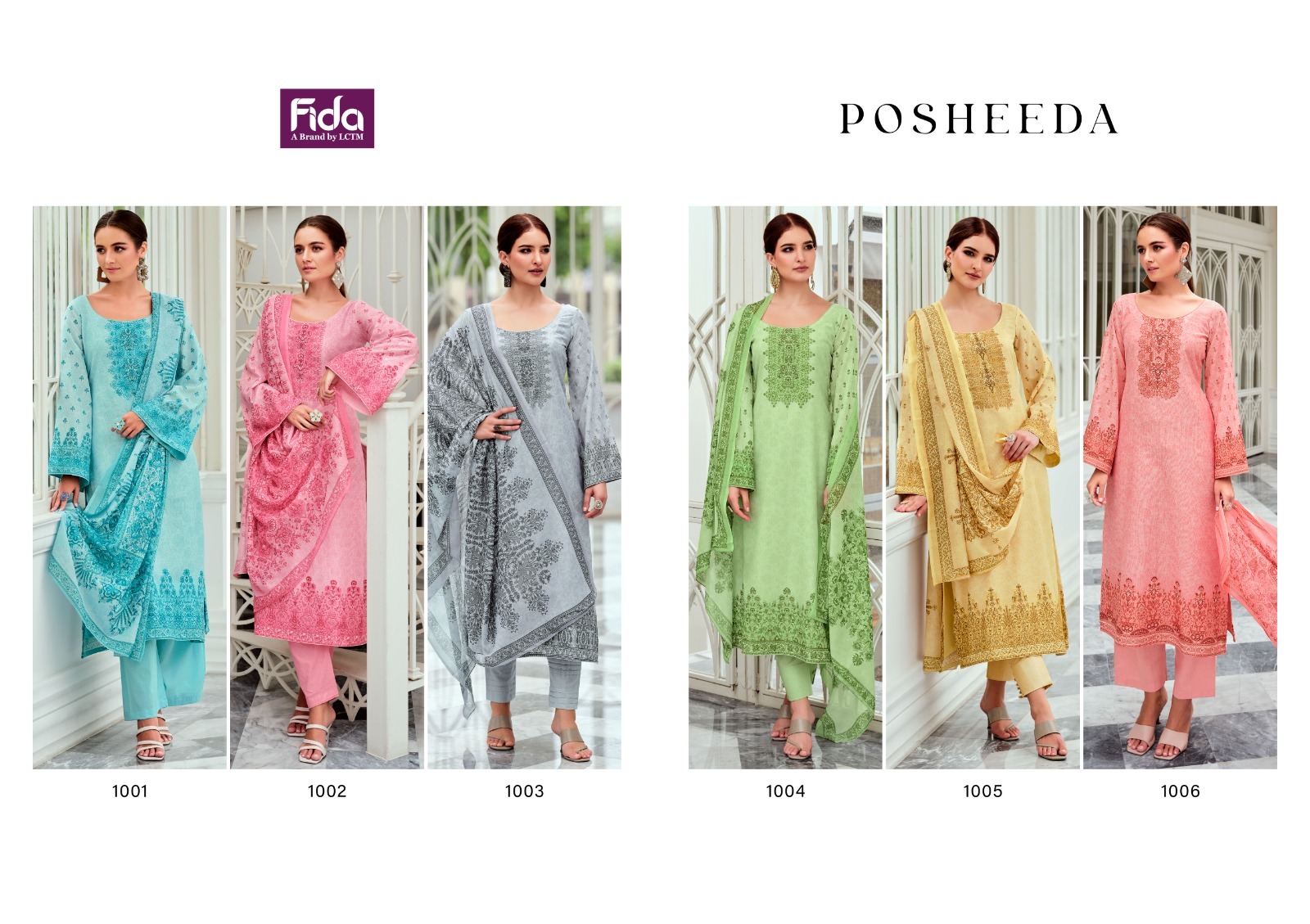 fida posheeda cotton decent look salwar suit catalog