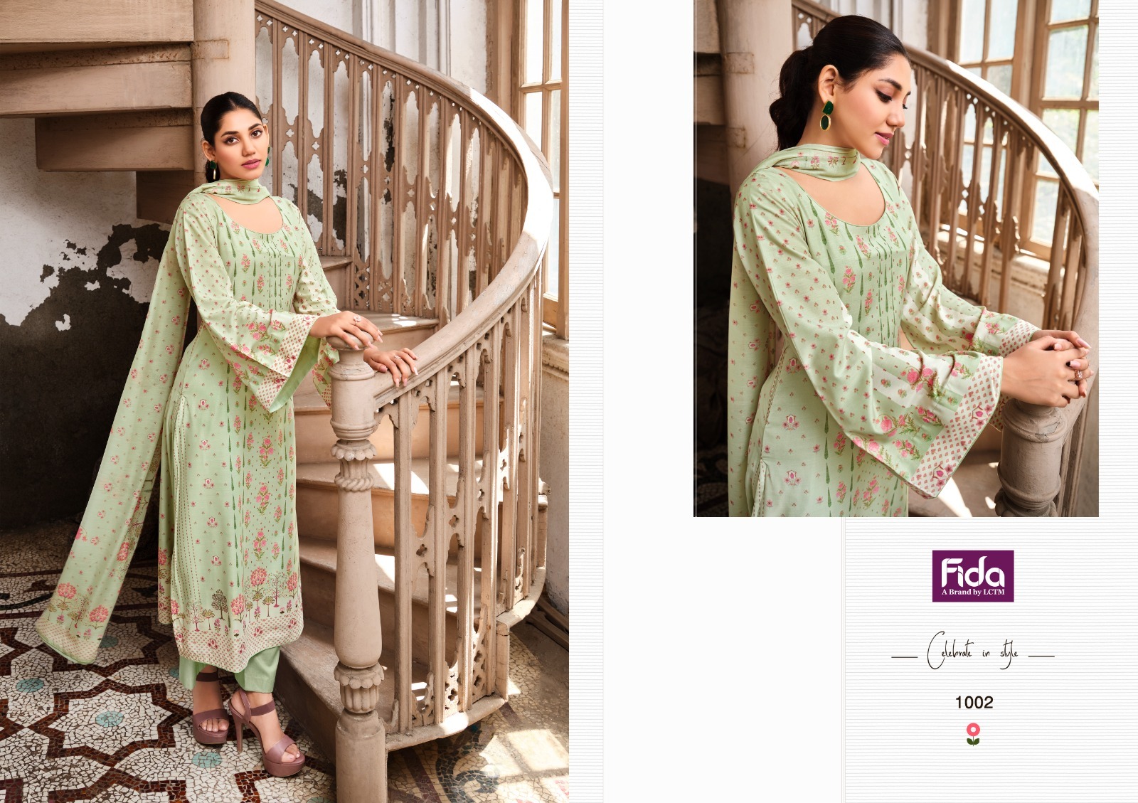 Fida ruhi karachi cotton exclusive look salwar suit catalog