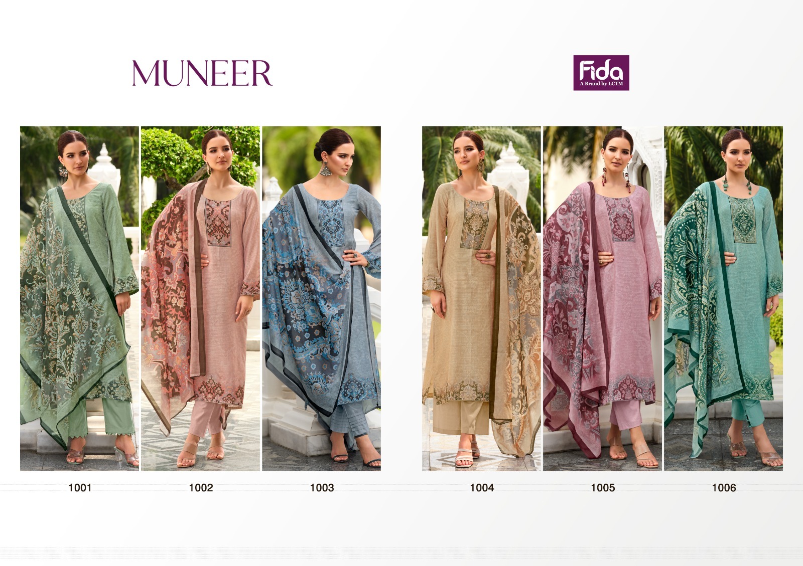 Fida ruhi munner cotton linen exclusive look salwar suit catalog