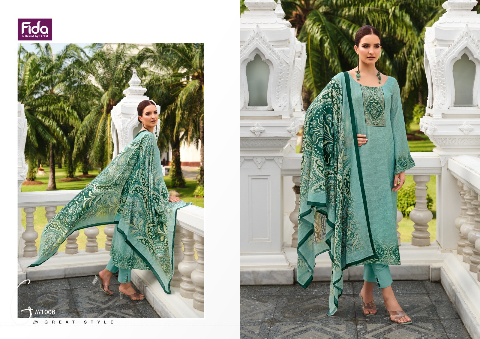 Fida ruhi munner cotton linen exclusive look salwar suit catalog