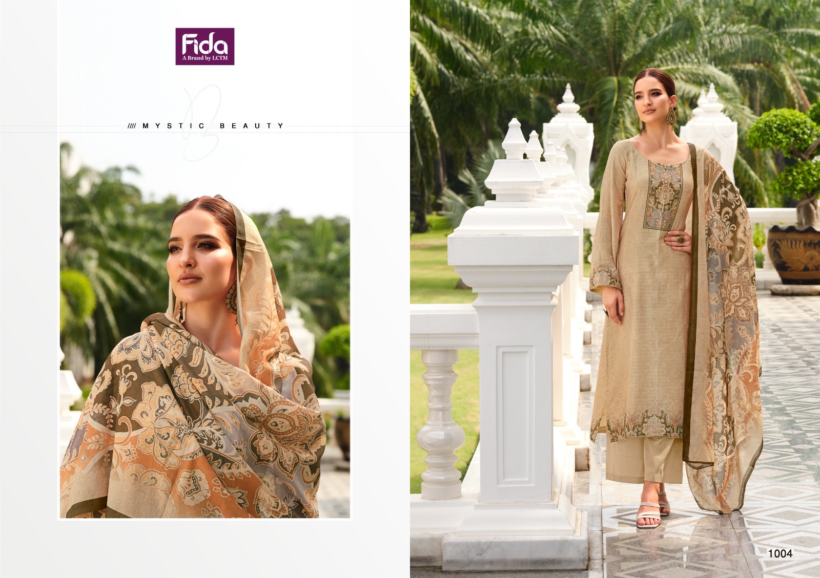 Fida ruhi munner cotton linen exclusive look salwar suit catalog