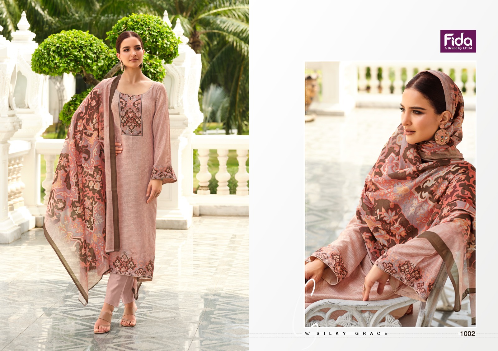 Fida ruhi munner cotton linen exclusive look salwar suit catalog