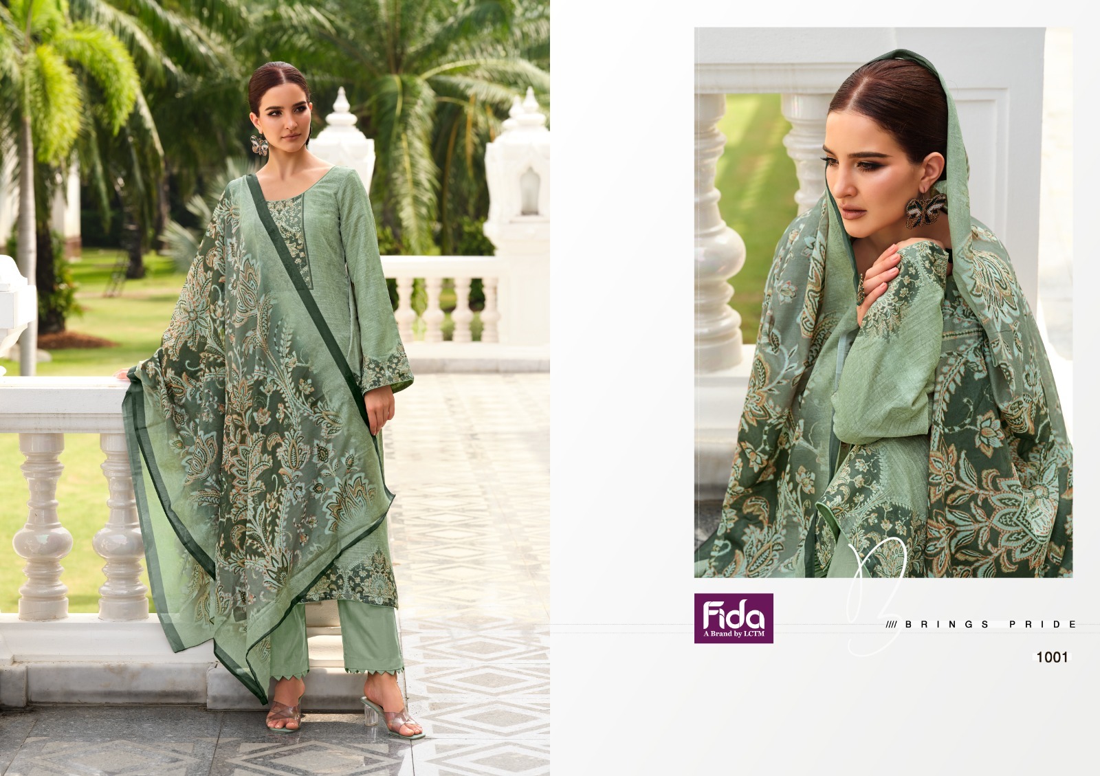 Fida ruhi munner cotton linen exclusive look salwar suit catalog