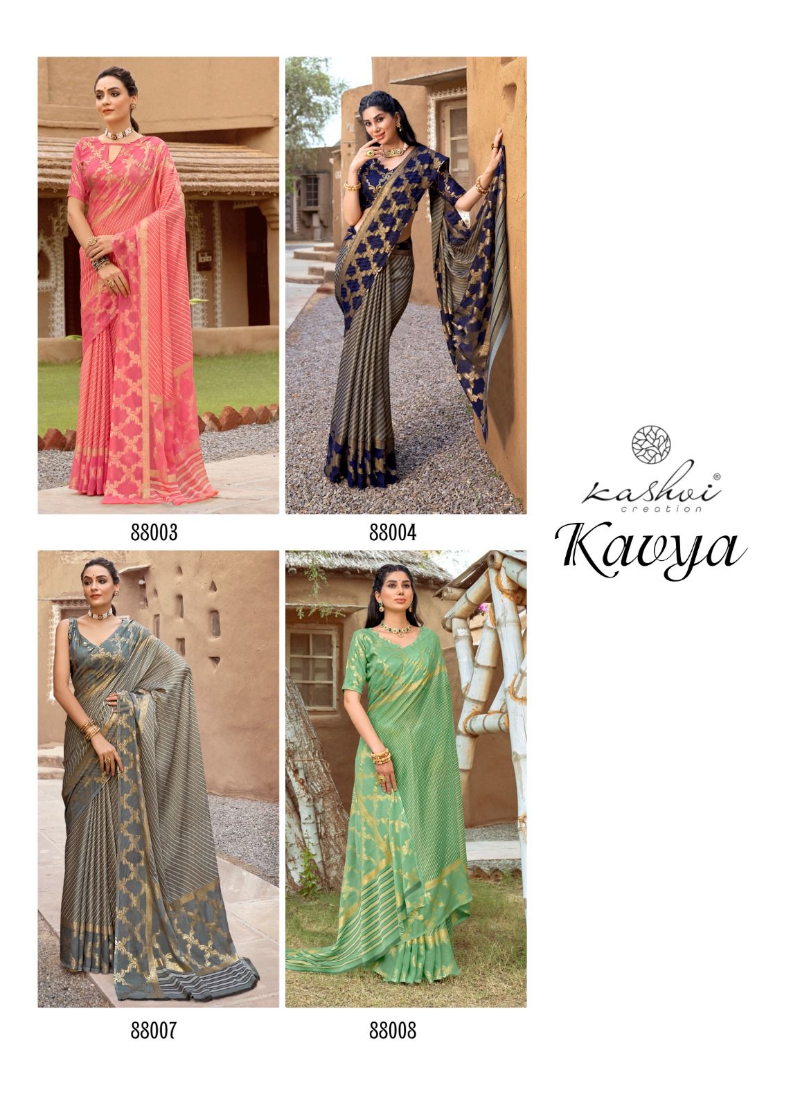 lt kashvi creation kavya chiffon attractive look saree catalog