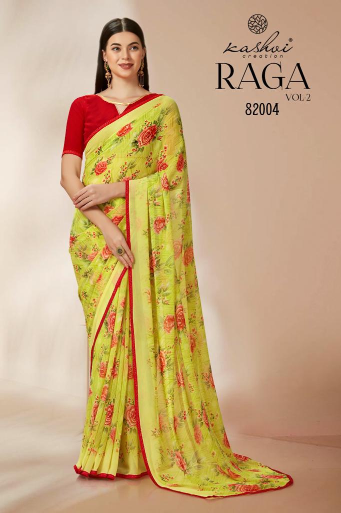 lt kashvi creation raga georgette grace ful look saree catalog