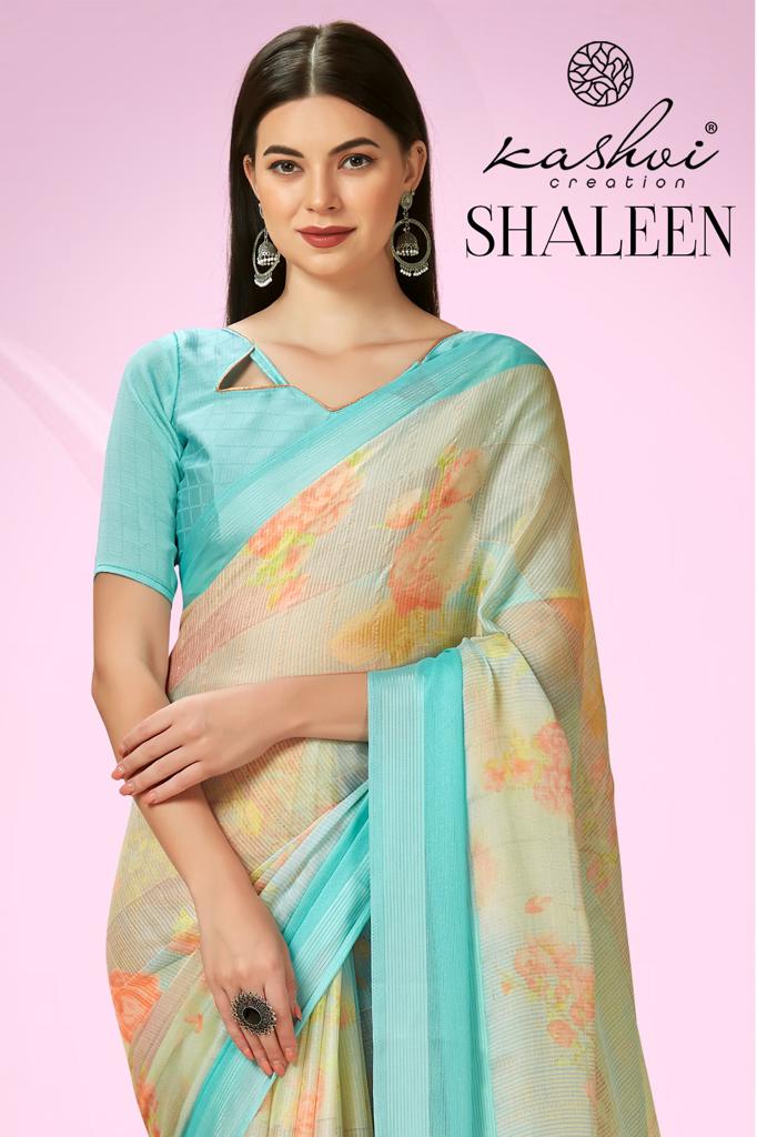 lt kashvi creation shaleen moss attractive look saree catalog