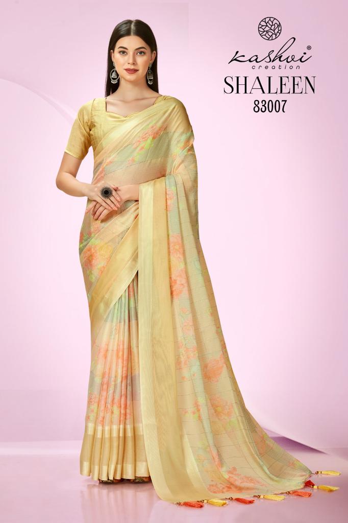 lt kashvi creation shaleen moss attractive look saree catalog