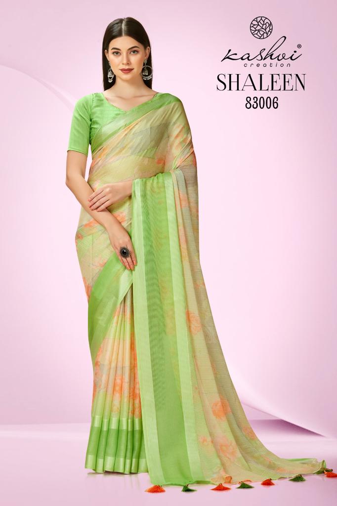 lt kashvi creation shaleen moss attractive look saree catalog