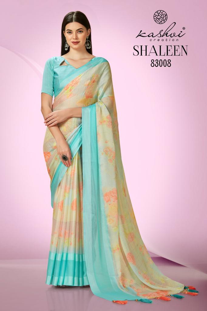 lt kashvi creation shaleen moss attractive look saree catalog