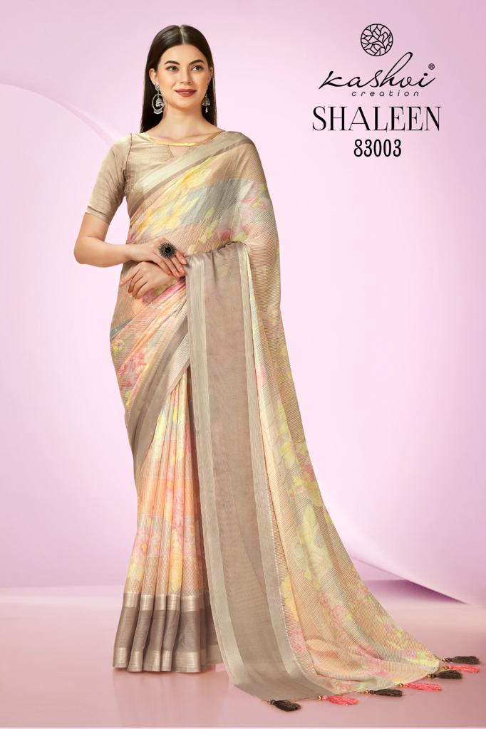 lt kashvi creation shaleen moss attractive look saree catalog