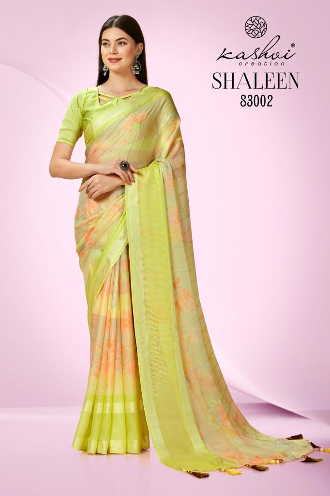 lt kashvi creation shaleen moss attractive look saree catalog